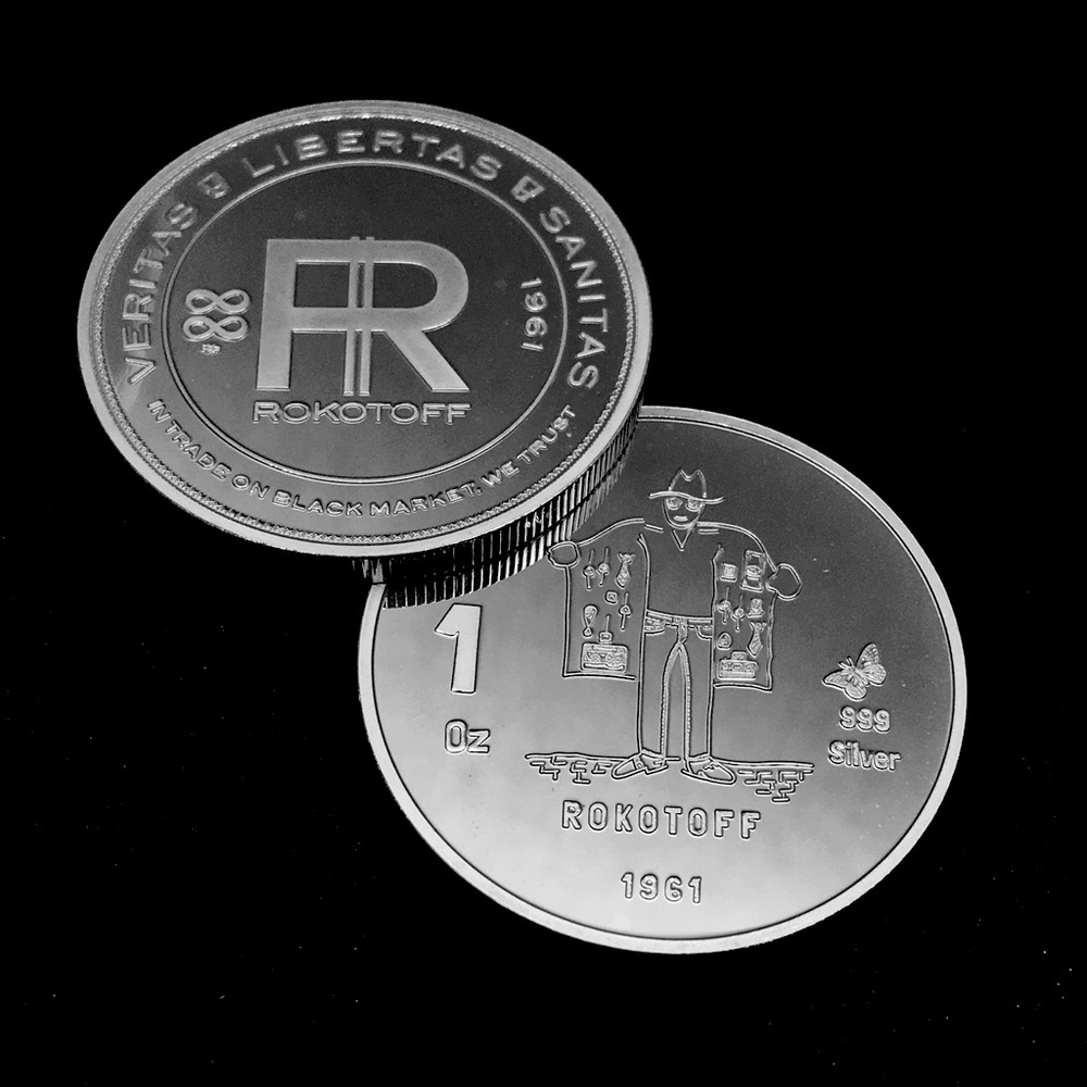 Silver coins 1oz 999” Rokotoff made in USA by Rokotov & Fainberg New York